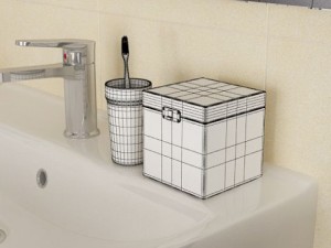 cgaxis bathroom set 01 Model 3D