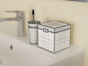 cgaxis bathroom set 01 3D Model