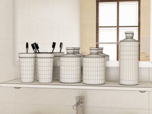 cgaxis bathroom set 03 Modèle 3D