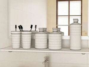 cgaxis bathroom set 03 3D Model