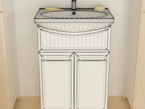 cgaxis bathroom set 03 3D Model