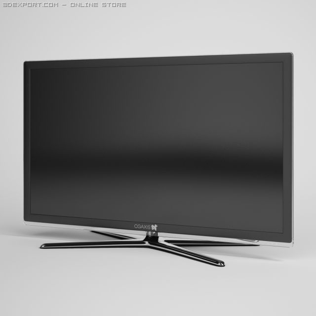 tv flatscreen cgaxis electronics 01 3D मॉडल .c4d .max .obj .3ds .fbx .stl .blend 