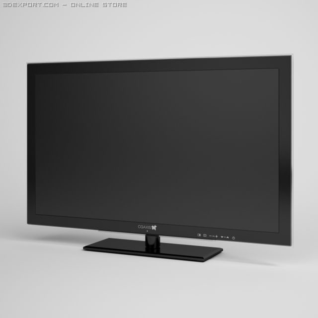 tv flatscreen cgaxis electronics 02 3D Model .c4d .max .obj .3ds .fbx .stl .blend 
