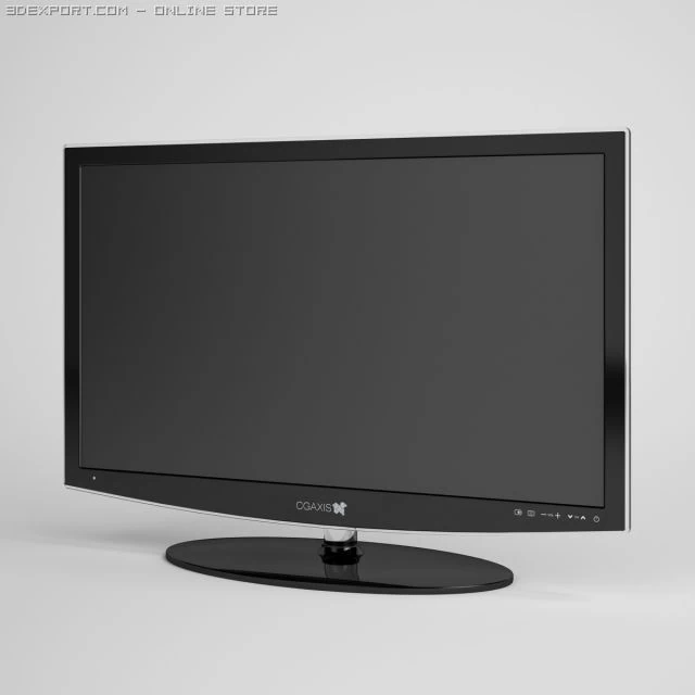 tv flatscreen cgaxis electronics 04 3D Model .c4d .max .obj .3ds .fbx .stl .blend 