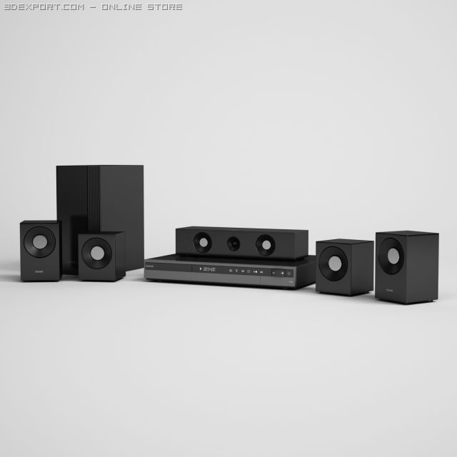 home theater cgaxis electronics 06 Modello 3D .c4d .max .obj .3ds .fbx .stl .blend 