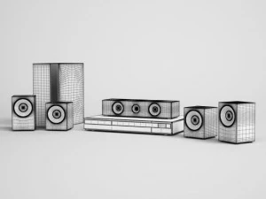 home theater cgaxis electronics 06 3D Model