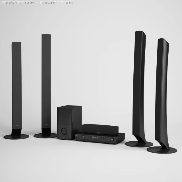 home theater cgaxis electronics 08 3D Model .c4d .max .obj .3ds .fbx .stl .blend