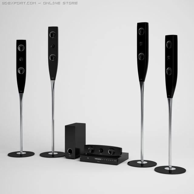 home theater cgaxis electronics 09 3D Model .c4d .max .obj .3ds .fbx .stl .blend