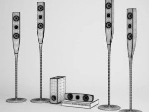 home theater cgaxis electronics 09 3D Model