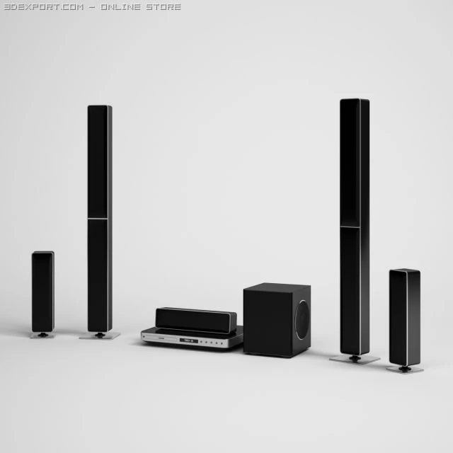 home theater cgaxis electronics 10 3D Model .c4d .max .obj .3ds .fbx .stl .blend