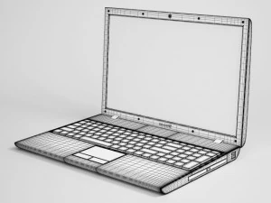 ноутбук cgaxis Electronics 12 3D Модель