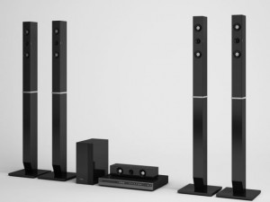 home theater speakers cgaxis electronics 07 3D Model
