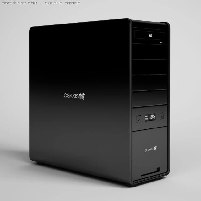 computadora de escritorio electr&oacute;nica cgaxis 21 Modelo 3D .c4d .max .obj .3ds .fbx .stl .blend 