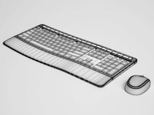 keyboard and mouse cgaxis electronics 26 3D Model
