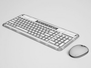 keyboard and mouse cgaxis electrionics 27 3D Model