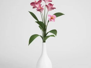 fiori in vaso cgaxis modelli 006 02 Modello 3D