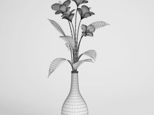 flowers in vase cgaxis models 006 02 Model 3D