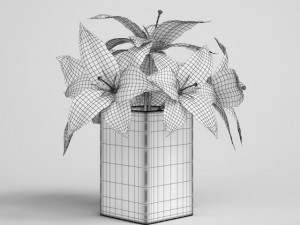 flowers in vase cgaxis models 006 03 Model 3D
