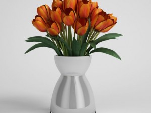 tulips in vase cgaxis models 006 06 3D 모델