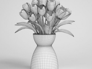 tulips in vase cgaxis models 006 06 3D 模型