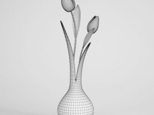 tulips in vase cgaxis models 006 07 3D Model