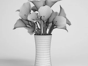 flowers in vase cgaxis models 006 08 3D Model