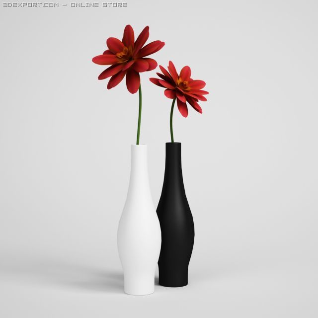 flowers in vase cgaxis models 006 09 3D Model .c4d .max .obj .3ds .fbx .stl .blend 