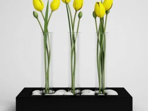 花瓶のチューリップ cgaxis モデル 006 11 3Dモデル