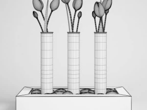 tulips in vase cgaxis models 006 11 3D Model