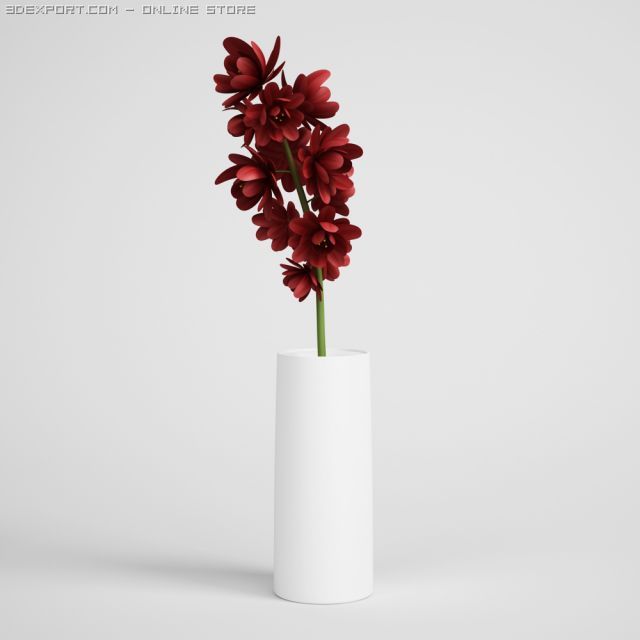 flowers in vase cgaxis models 006 12 3D 모델 .c4d .max .obj .3ds .fbx .stl .blend 