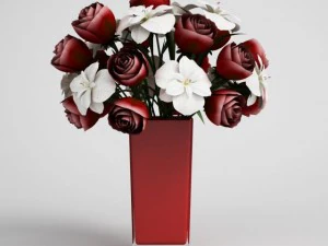 Blumen in Vase cgaxis Modelle 006 13 3D Modell