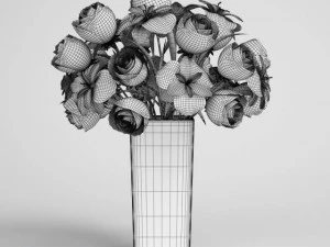 flowers in vase cgaxis models 006 13 3D Model