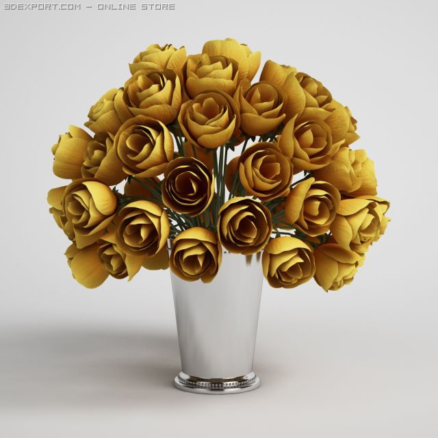 flower bouquet in vase cgaxis models 006 15 3Dモデル .c4d .max .obj .3ds .fbx .stl .blend