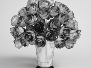 flower bouquet in vase cgaxis models 006 15 3Dモデル