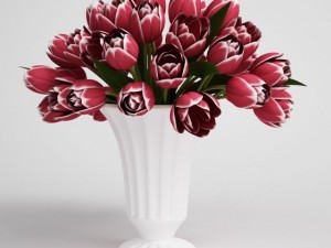 tulip bouquet in vase cgaxis models 006 16 3D Модель