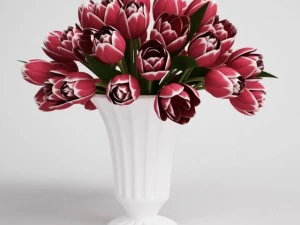 bouquet di tulipani in vaso cgaxis modelli 006 16 Modello 3D