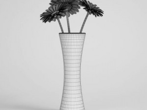 daisies in vase cgaxis models 006 24 3D 模型