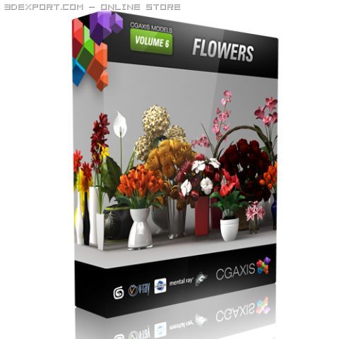 cgaxis models volume 6 flowers Modello 3D .c4d .max .obj .3ds .fbx .stl .blend 