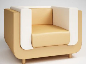 poltrona imbottita 07 Modello 3D