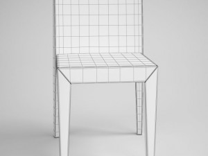 contemporary side chair 12 3D Model