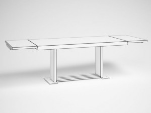 extension rectangular table 13 3D Model