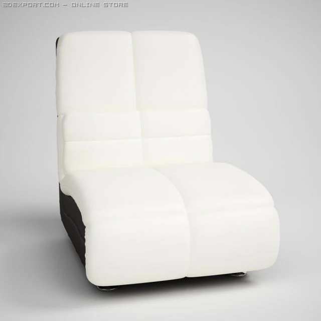 modern armless chair 14 3D Model .c4d .max .obj .3ds .fbx .stl .blend 