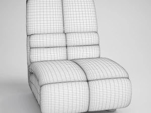 modern armless chair 14 3D Model
