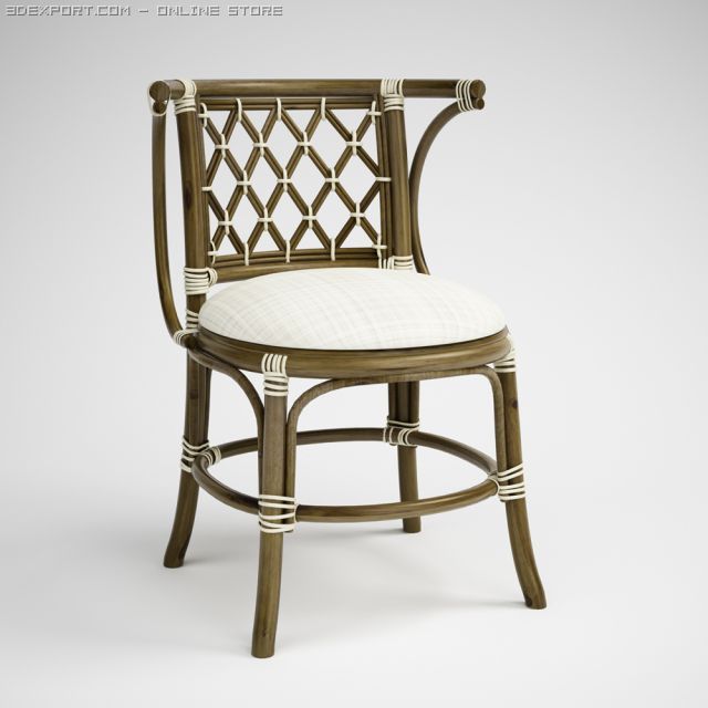 rattan chair 01 3D 模型 .c4d .max .obj .3ds .fbx .stl .blend 