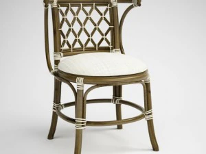 стул из ротанга 01 3D Модель