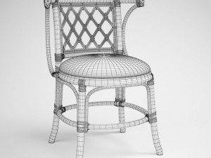rattan chair 01 3D 模型