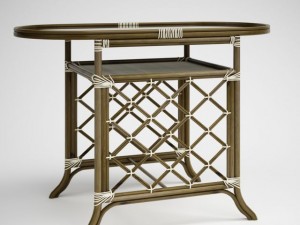 rattan table 02 3D Model