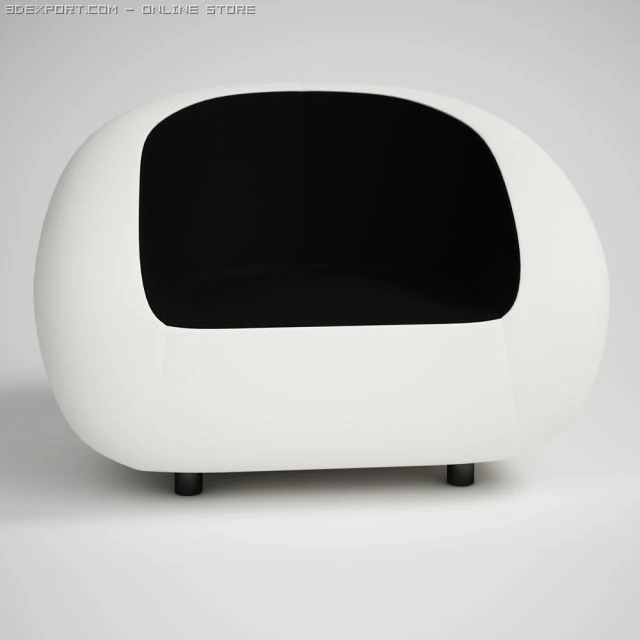 modern armchair 18 3D Model .c4d .max .obj .3ds .fbx .stl .blend 