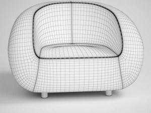 modern armchair 18 3D Model