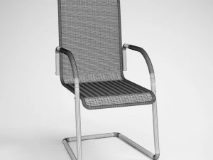 wicker rattan chair 22 3D Model